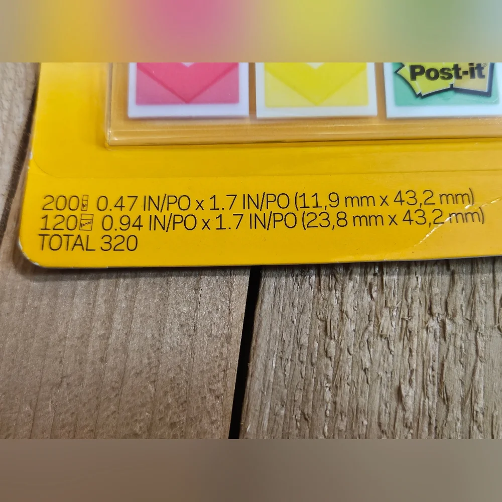 NIB - POST-IT FLAG COMBO PACK - 3 PACKS - 682-RYG - 960 LABELS - 3M